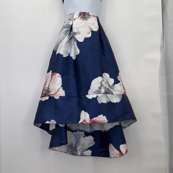 L'Atiste Womens Maxi Low And hight  Floral Skirt Blue Floral  Size M - Picture 4 of 9